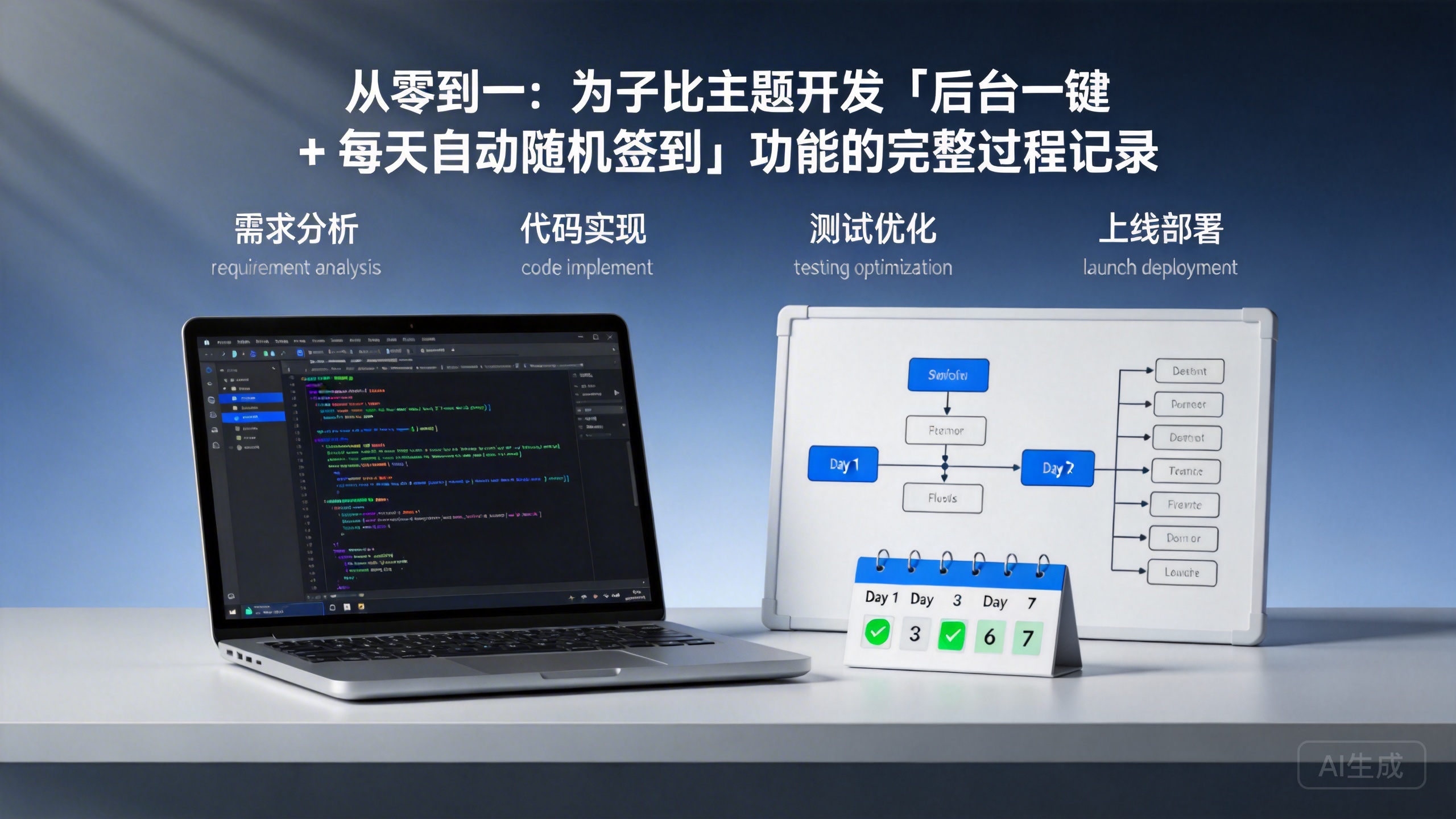 从零到一：为子比主题开发「后台一键 + 每天自动随机签到」功能的完整过程记录