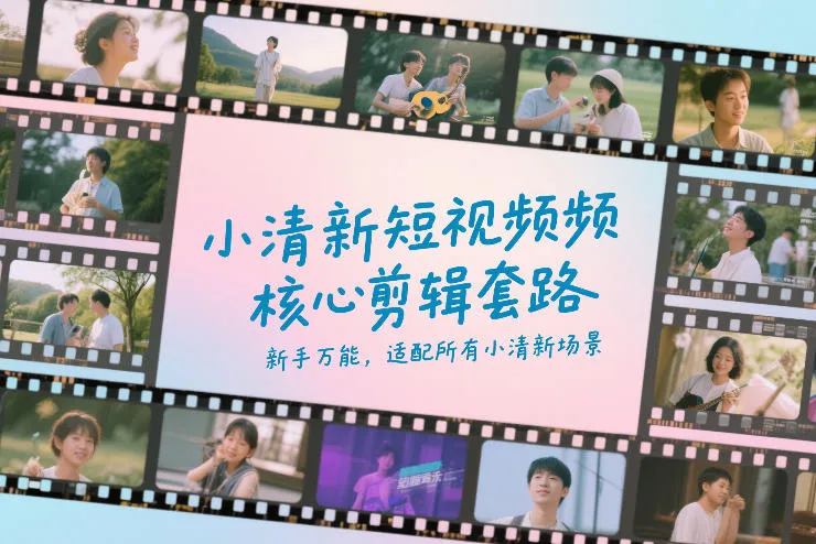 小清新短视频核心剪辑套路，新手万能，适配所有小清新场景-狐狸的小窝&新云工作室